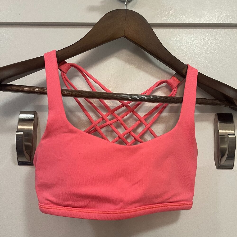 Pink Lululemon Free to Be Wild Bra